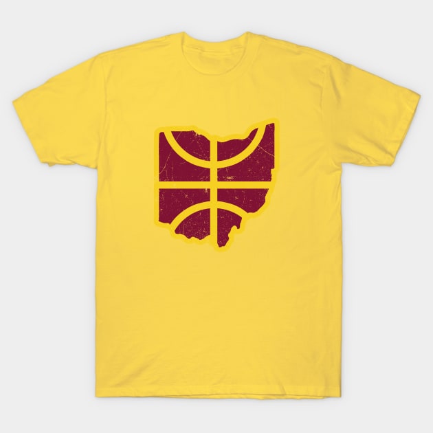 Ohio Basketball, Retro - Gold T-Shirt by KFig21
